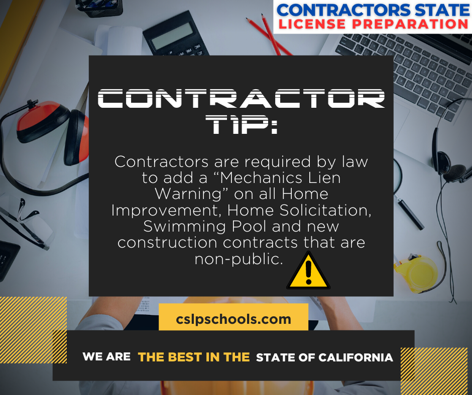 Contractor Tip: Mechanics Lien Warning!