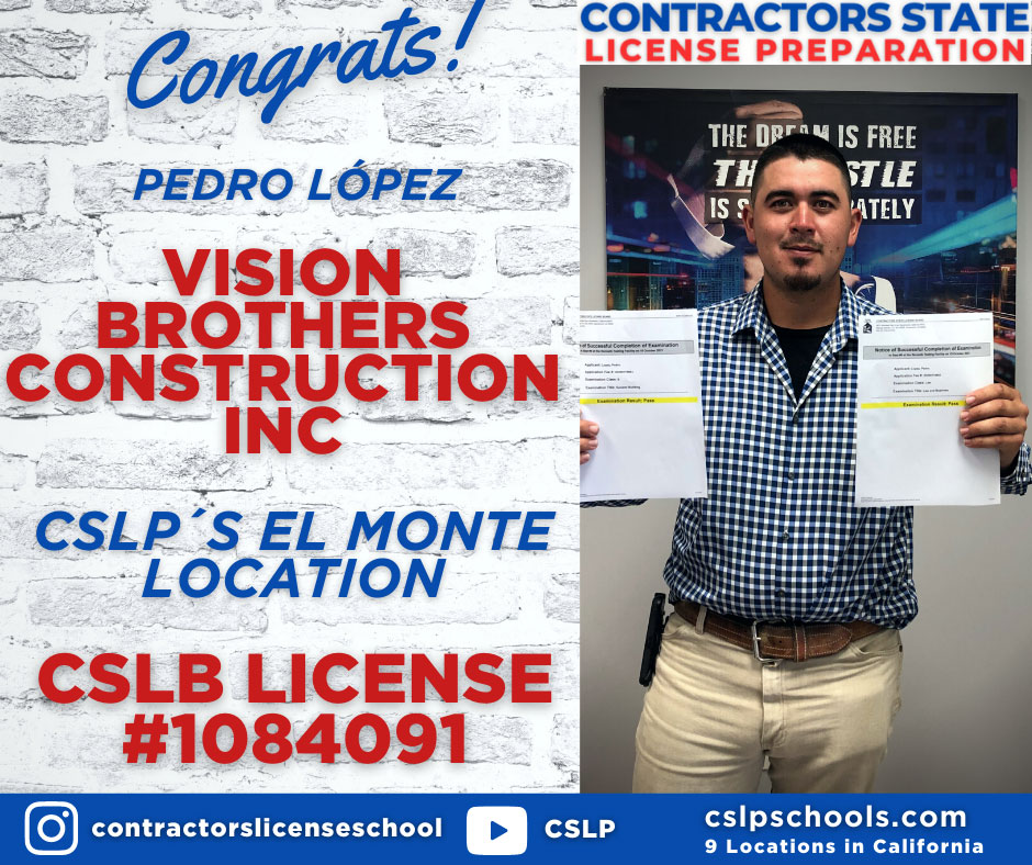 Congratulations Pedro from El Monte